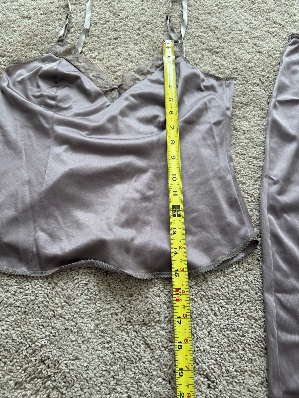 Vintage Sweet Nothings Maidenform Mauve-Taupe Midi Slip Skirt and Camisole - Picture 4 of 10